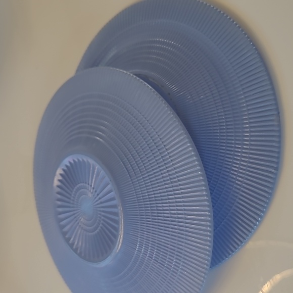 Cup bleu in glass..6 cup 5plates - Picture 5 of 5